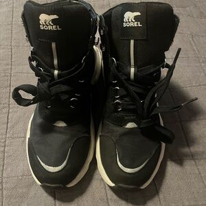 Sorel Black and White Athletic Sneakers